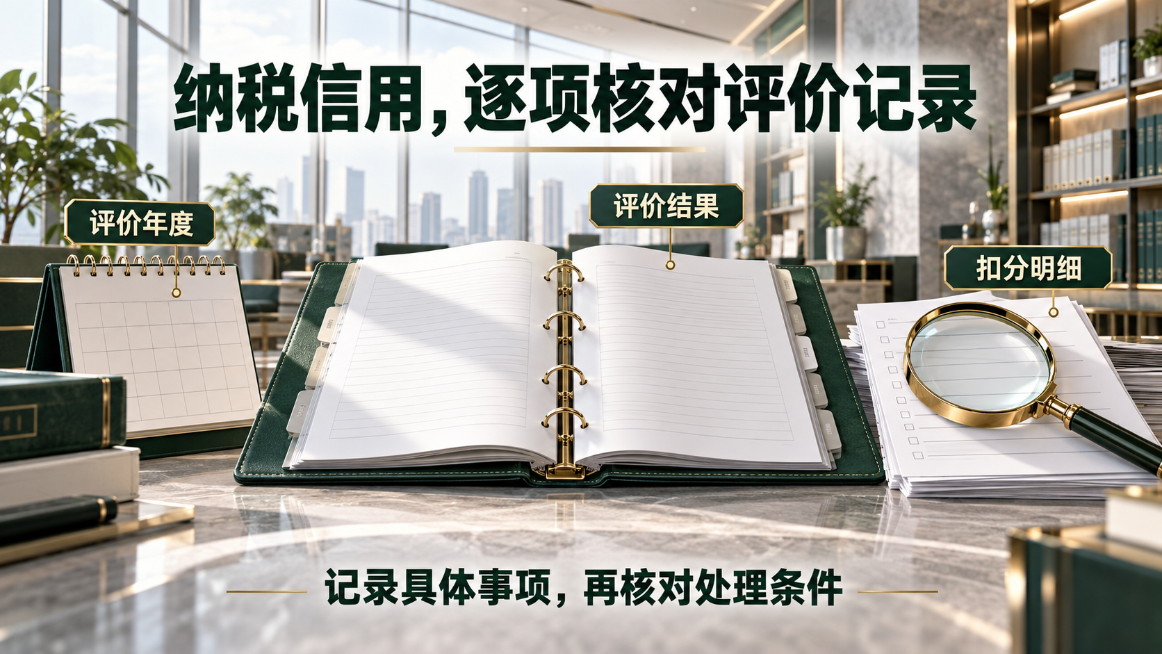 纳税信用，逐项核对评价记录