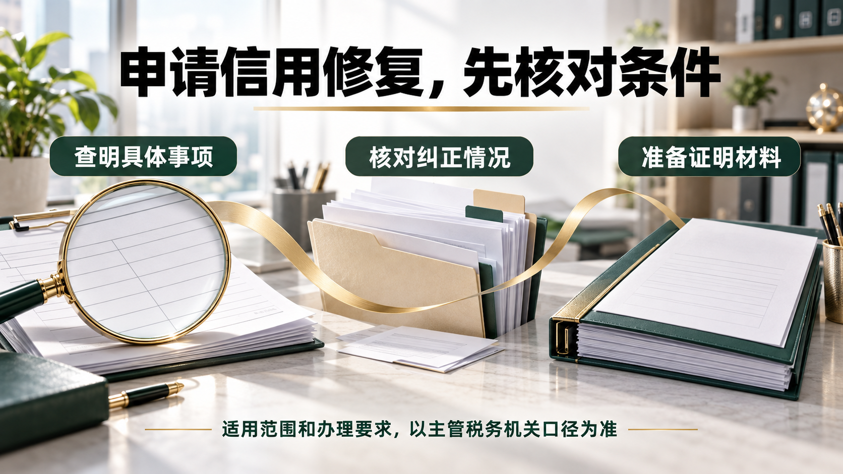 申请信用修复，先核对条件